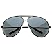 zeroUV Oversized Aviator Sunglasses for Men and Women, UV400 Protected 80s Style Large Aviators 70mm (Gunmetal/Smoke)