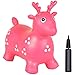 Best Choice Products Kids Pink Deer Hopper, Inflatable Jumping Deer Ride-on Bouncy Pump Included