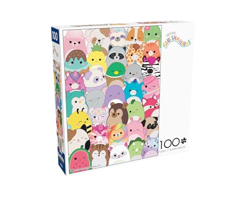 Buffalo Games - Squishmallows Buddies 100 Piece Jigsaw Puzzle, Family Puzzle Ag…