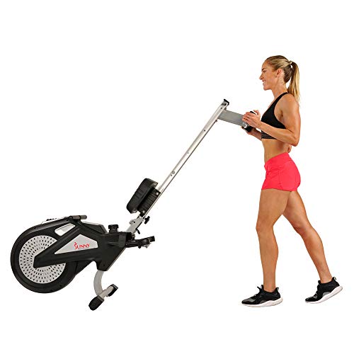 Sunny Air Rower Rowing Machine, Dual Resistance Exercise Rower that