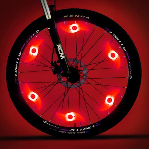 LeBoLike Bike Spoke Lights Cycling Bike Wheel Lights for Bicycle Decoration 6 Pack - Batteries Included