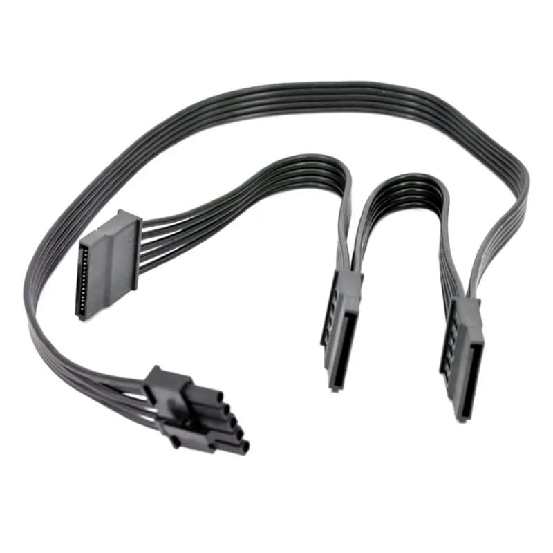 Photo 1 of lilila-ree 5 Pin to 3X 15 Pin SATA Hard Drive HDD Power Adapter Cable Only for Cooler Master Modular Power Supply 20-in(50cm), Black
