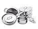 USA Pan 1550CW-1 5-Ply Stainless Steel 8 Piece Cookware Set, Oven and Dishwasher Safe, Made in The USA, Silver