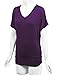 Made By Johnny MBJ WT1037 V Neck Short Sleeve Dolman Top with Side Shirring XXL Dark_Purple