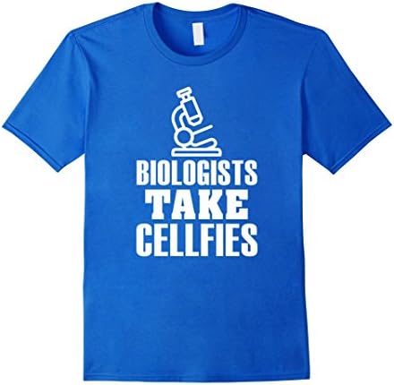Men's Biologists Take Cellfies Shirt Medium Royal Blue