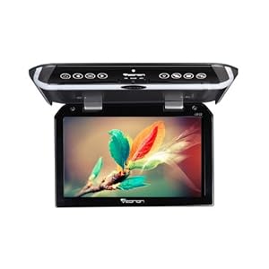 EONON 10.1インチ 超薄型 タッチ操作ボタン フリップダウンモニター メダルグレー(L0122)