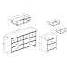 South Shore Versa 6-Drawer Double Dresser and 2-Drawer Nightstand, Weathered Oak