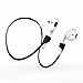Airpods Strap, MeanLove Silicone Anti-lost Wire Cable Connector with Magnetotherapy for Airpods (Black)
