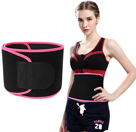 YaMeiDa Mermaid's Mystery Waist Trimmer Trainer Belt for Women Men Weight Loss Premium Neoprene Sport Sweat Workout Slimming Body (Rose red, L)