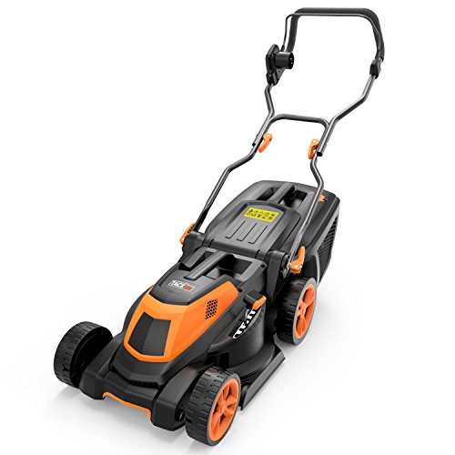 TACKLIFE Lawnmower, 1600W Electric Lawn Mower, Cutting Width 38cm, 6