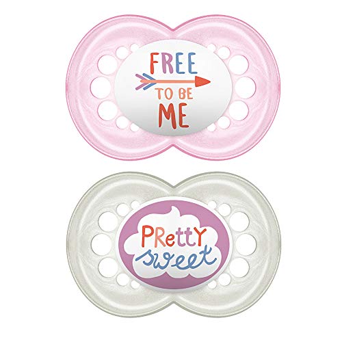 MAM Attitude Pacifier (2 pack, 1 Sterilizing Pacifier Case), Pacifiers