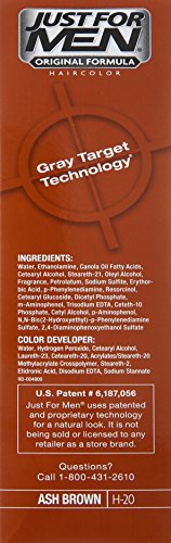 Just For Men Original Formula Men's Hair Color, Ash Brown (Pack of 3)