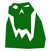 Jess-Sha Store 3 PCs Stickers Orc Head (Green), orc Sticker for Laptop, Phone, Cars, Vinyl Funny Stickers Decal for Laptops, Guitar, Fridge