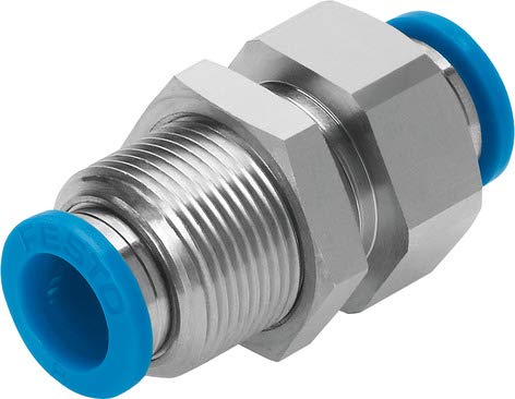 Festo 193951 Model QSS-6-F Push-In Bulkhead Connector (Pack of 10)
