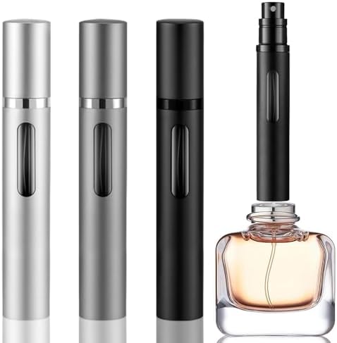 Amazon.com: Silver Metallic Perfume Atomizer Spray 10 ML for purse