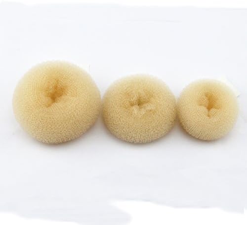 Rice White 3pcs Set Donut Three Hair Bun Ring, Shaper Hair Styler Maker BUY NOW