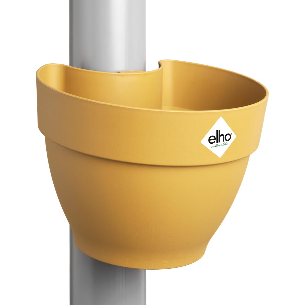 elho Vibia Campana Drainpipe Clicker 40 - Flower Pot for Outdoor - Ø 21.6 x H 16.3 cm - Yellow/Honey Yellow — image 1