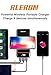 Wireless Portable Charger 25000mAh Power Bank with Digital Display LCD Screen Battery Pack with Three Outputs&Dual Inputs Huge Capacity Backup Battery Compatible Android Phones,Tablet and More
