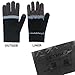 LETHMIK Mens Mix Knit Gloves Winter Touch Screen Texting Magic Glove with Warm Wool Lining Black & Grey