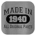 80th Birthday Gift Made In 1945 All Original Parts T-Shirt XL Sport Grey