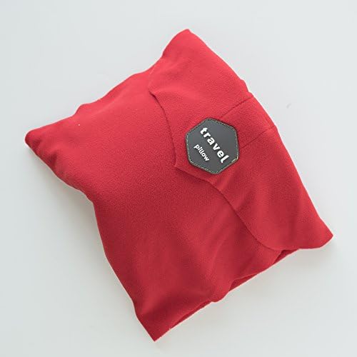 Gentfit Travel Pillow, Scientifically Proven Effective Super Soft Neck Head Support, Machine Washable, Portable, Best for Long-haul Flights, Premium Quality (Red)