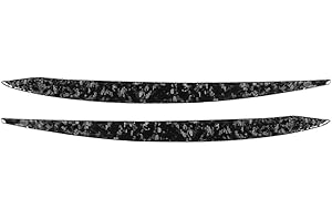 Cnkaka036 Carbon Fiber Material Headlight Eyebrow Sticker Cover, Forged Pattern Headlight Accent Cover For VW Golf MK7 MK7.5 