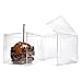 4x4x4 Caramel Apple Boxes With Hole for Sticks, 25 Pack, Clear Gift Box For Candy, Cupcakes, Macarons, Cookies, Party Favors, Bakery, Wedding, Baby Shower, Ornaments, Food Safe Crystal Clear Display