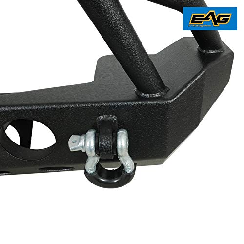 EAG Front Bumper with Fog light Housing and Winch Plate Fit for 0718 Wrangler JK Offroad