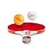 Table Tennis Ping Pong Set - Pack of 4 Premium Paddles/Rackets and 6 Table Tennis Balls - Soft Sponge Rubber - Ideal for Professional & Recreational Games - 2 or 4 Players - Perfect Set On The Go