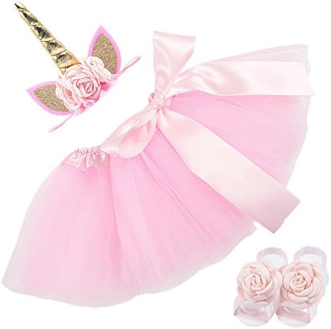 NuosaiBaby Unicorn Headband Tutu Dress Set 1st Birthday Gifts Party Supplies