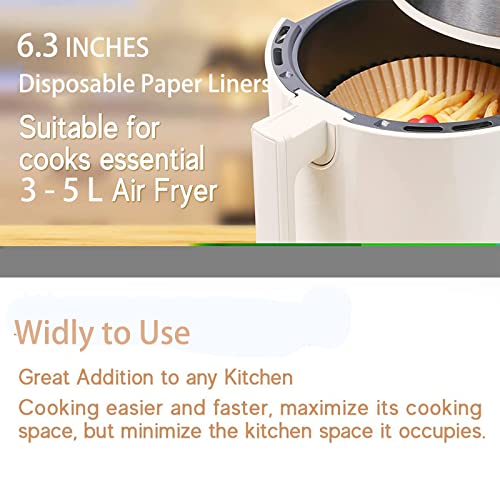 100 PCS Air Fryer Disposable Paper Liner, 6.3 Inch Round Air Fryer