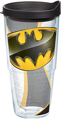 Tervis 1159964 Batman Logo Tumbler With Wrap And Black Lid 24Oz, Clear