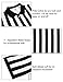 FitsT4 Men's Official Black & White Stripe Referee Shirt/Zipper Umpire Jerseys/Pro Ref Uniform for Soccer, Basketball & Football