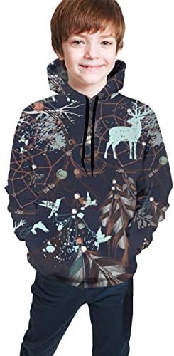 低廉 ドリームキャスサーとトナカイ パーカー ボーイズ ガールズ ファッション カーディガン キャップ付き カジュアルウェア プルオーバー 長袖