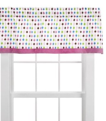 Bacati - Botanical Sanctuary Pearl String Multicolor Pink Valance