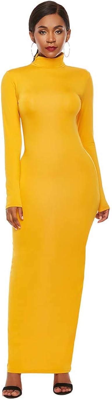 orange bodycon maxi dress