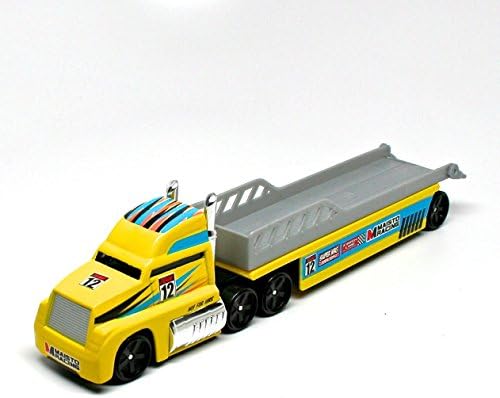 Maisto Racing Team 12 Flatbed Auto Transport * On the Road Series * Maisto Highway Haulers 2010 Fresh Metal Die-Cast Tractor Trailer / Semi Truck Vehicle Collection