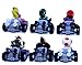 Coolinko 6 Mario Kart Pull Back Cars 2 Inch PVC Toys with 6
