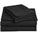 Elegant Comfort 1500 Premier Hotel Quality 4-Piece Bed Sheet Sets, Deep Pockets - Luxurious Wrinkle Free & Fade Resistant, King, Black