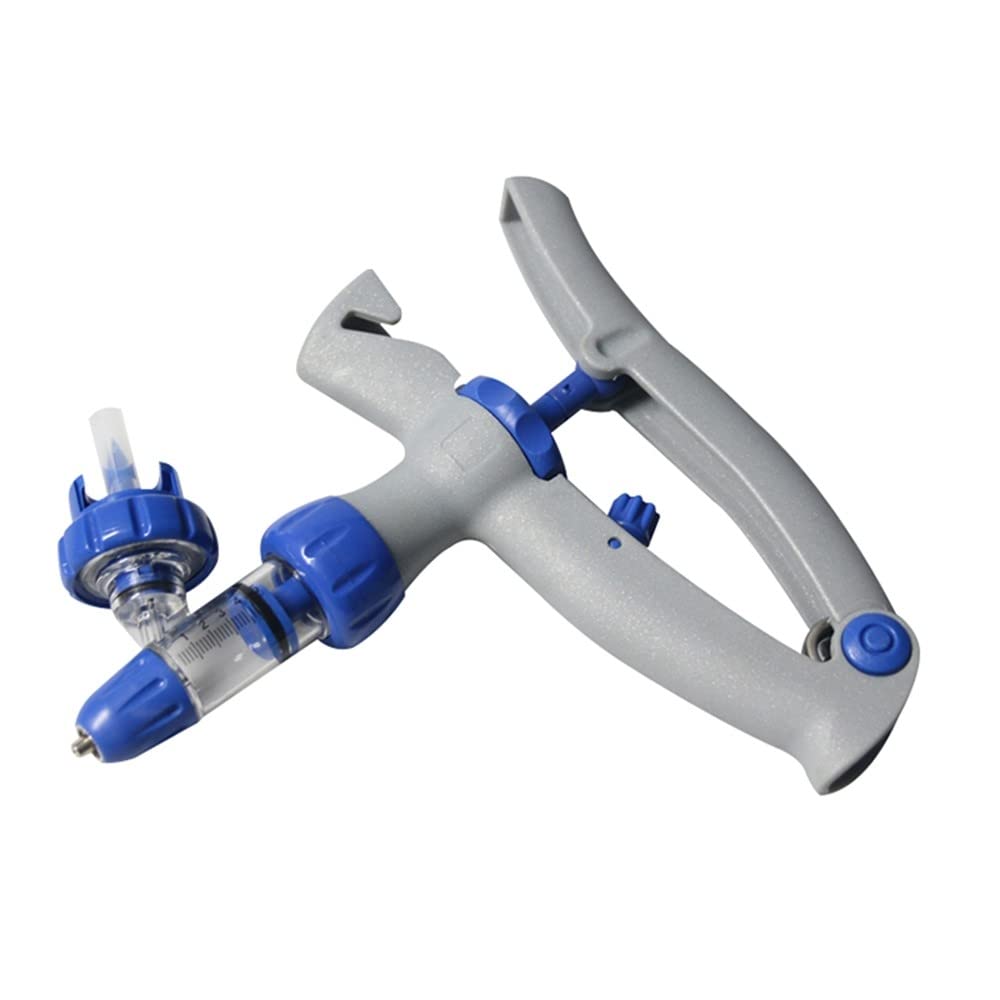 Animal Injector,5ml Automatic Continuous Syringe for Chicken Duck Pig Cow Sheep Veterinary Tool (No Oil, No Needle)