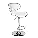 2 pcs Swivel Elegant PU Leather Modern Adjustable Bar Stool Chair Barstool (White)