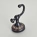 Leyden Brass Towel Hooks, Oil Rubbed Bronze Robe Hooks Antique for Bathroom Cloakroom Kitchen
