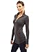 PattyBoutik Women's Zip Pocket Tunic (Heather Dark Gray S)