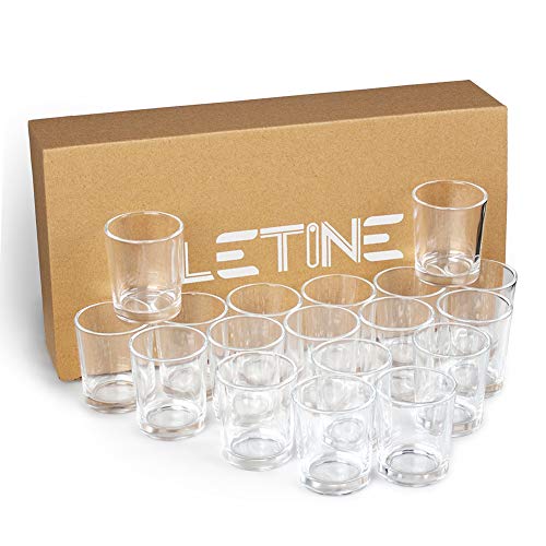 image for Letine Glass Votive Candle Holders Set of 72 - Clear Tealight Candle H