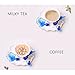 ZaH 3D Goldfish Coffee Mugs Animal Rainbow Ceramic Mug Milk Teacup Afternoon Tea Cup and Saucer Set with Spoon, Dark Blue