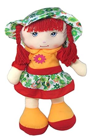 Tickles Red Smilling Doll Stuffed Soft Plush Toy Love Girl 45 cm