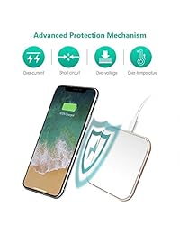 Te-Rich Qi Wireless Charger, 7.5W Wireless Charging Pad [Ultra Slim,15W] Compatible iPhone Xs MAX XR XS X 8 8 Plus, 10W Fast Charging Compatible Samsung Galaxy S10 S9 S9+ S8 S8+ Note 9 8-No AC Adapter