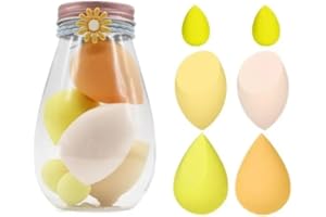 Makeup Sponge Set Beauty Blender with Storage Bottle, Soft Sponge For Liquid Foundation, Creams, and Powders Blenders Used Fo