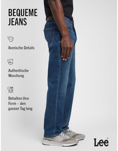 Herren Straight Fit Xm Extreme Motion Jeans, Maddox, 40W / 30L EU