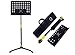 Crafty Gizmos Deluxe Adjustable Folding Music Stand with Carrying Bag (Yellow)